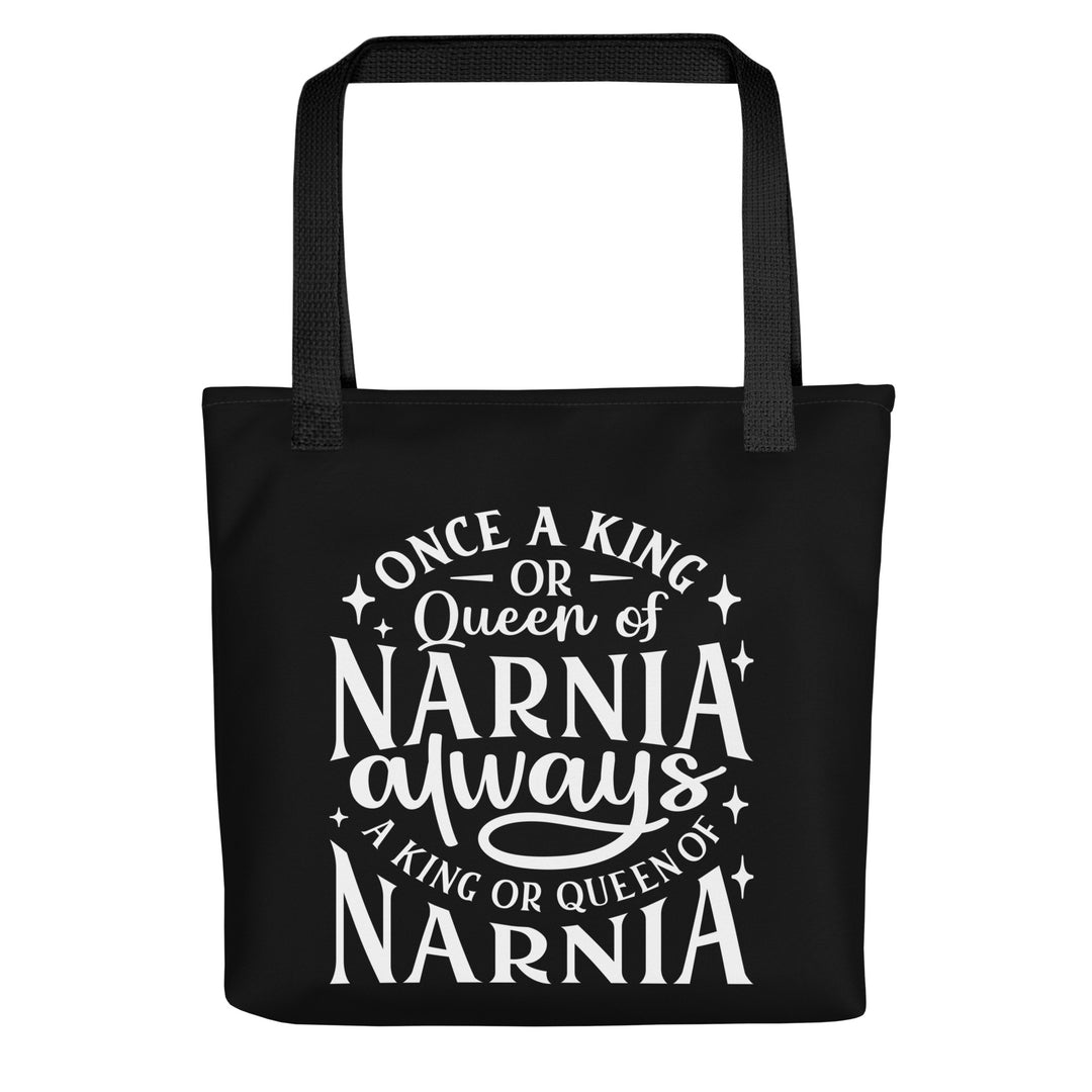 Christian Tote Bag King or Queen Narnia Black Tote Bags Default Title  