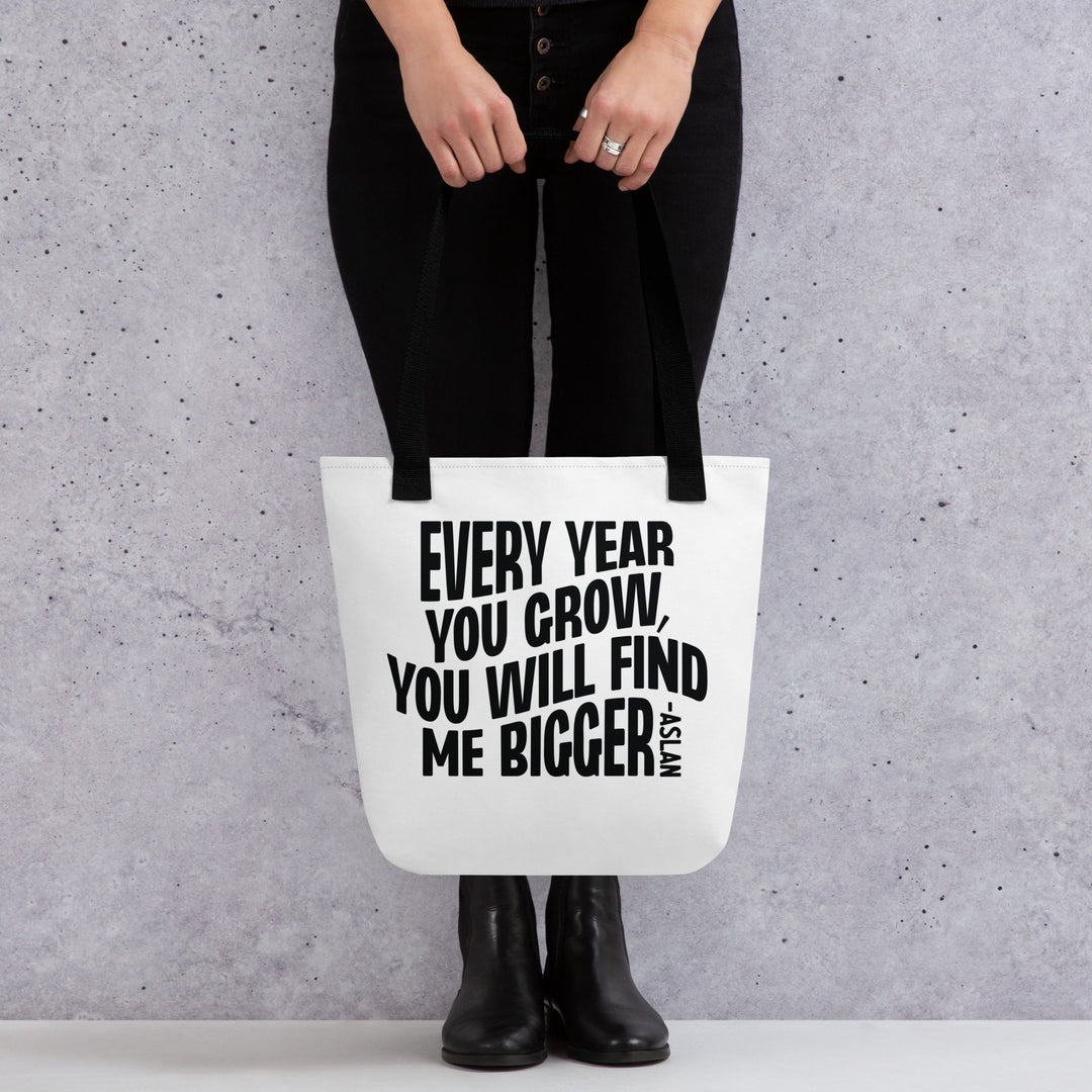 Christian Tote Bag Every Year You Grow White Tote Bags   