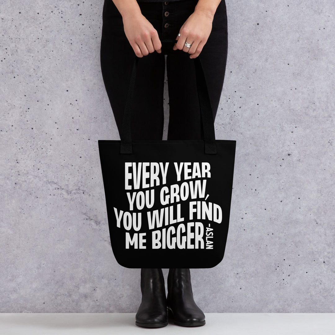 Christian Tote Bag Every Year You Grow Black Tote Bags   