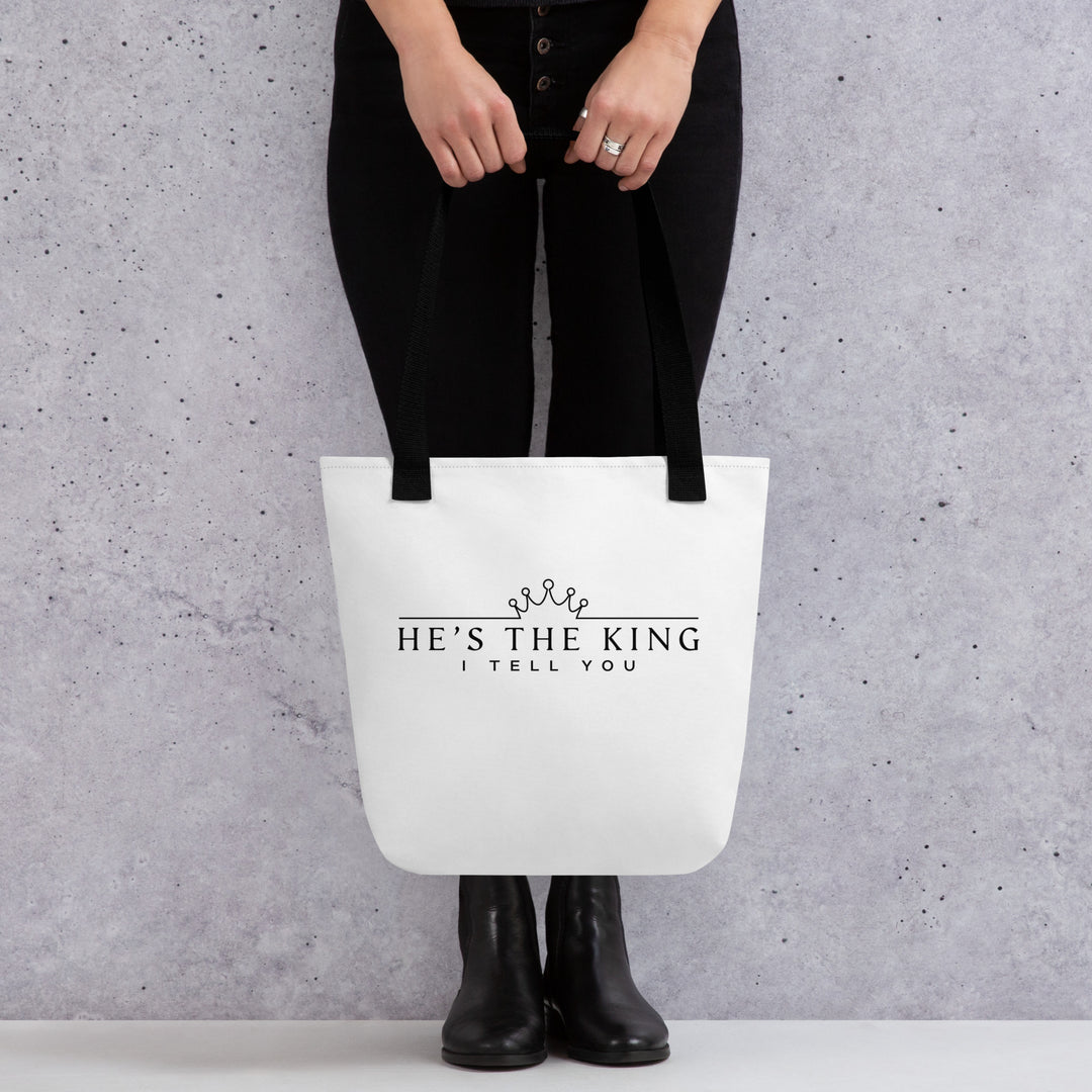 Christian Tote Bag He's The King White Tote Bags   