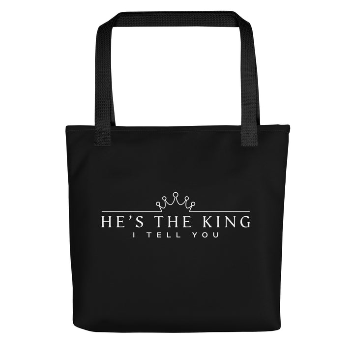 Christian Tote Bag He's The King Black Tote Bags Default Title  