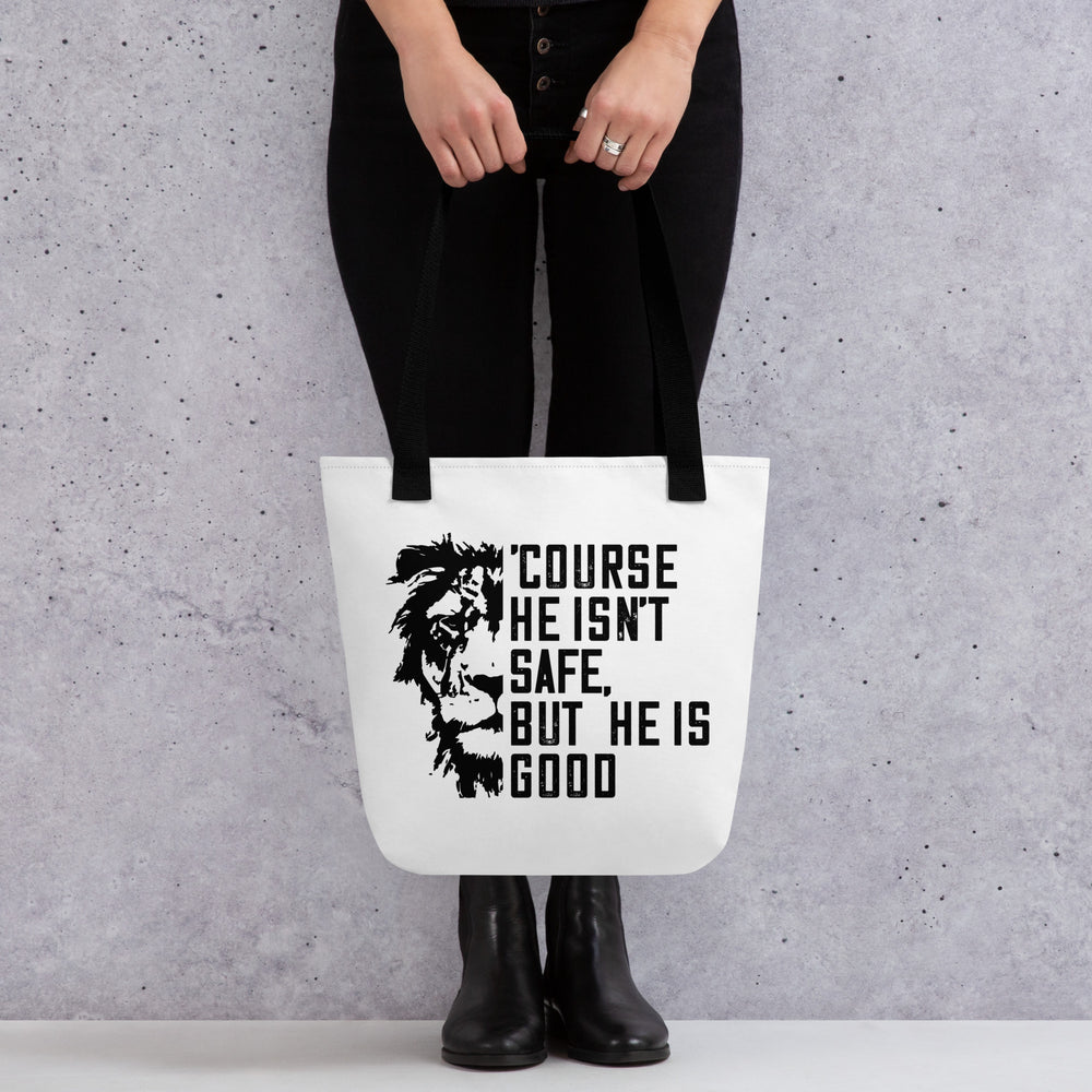 Christian Tote Bag 'Course He Isn't Safe Tote Bags   