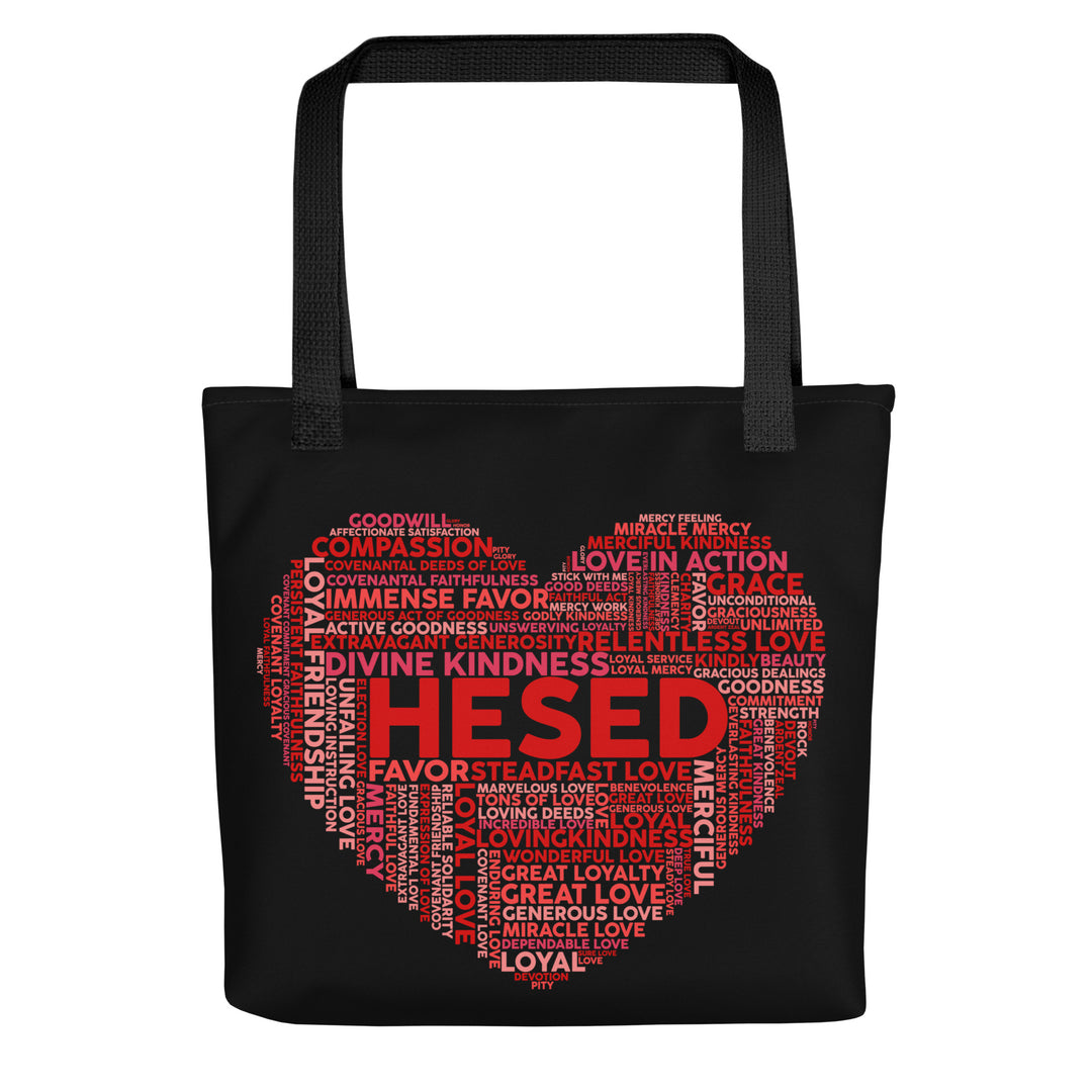 Christian Tote Bag Hesed Heart Cloud Black Tote Bags Default Title  