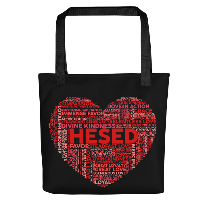 Christian Tote Bag Hesed Heart Cloud Black Tote Bags Default Title  