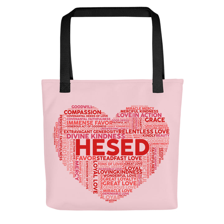 Christian Tote Bag Hesed Pink Heart Tote Bags Default Title  