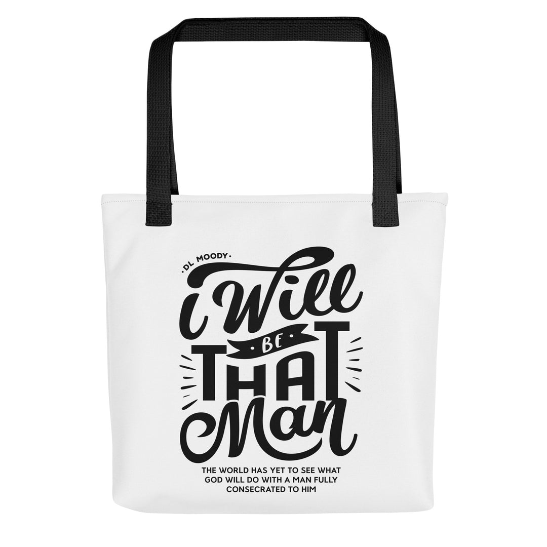 Christian Tote Bag I WIll Be That Man White Tote Bags Default Title  