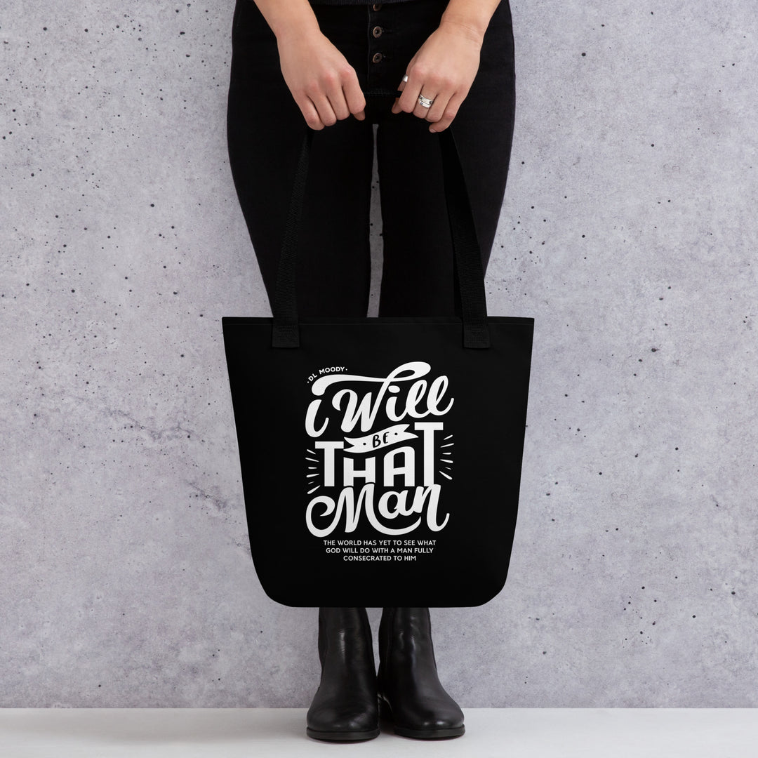 Christian Tote Bag I Will Be That Man Black Tote Bags   