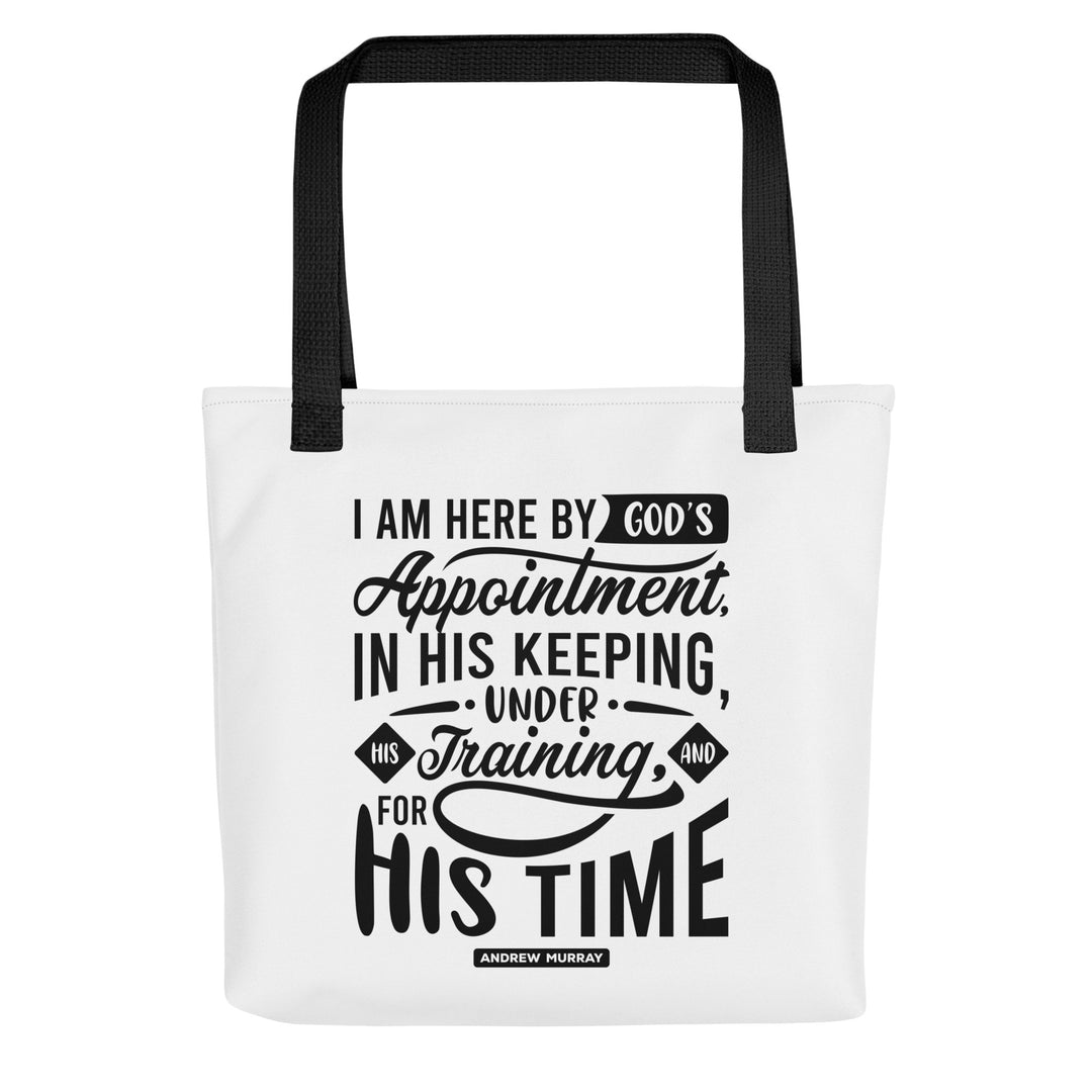 Christian Tote Bag His Time White Tote Bags Default Title  