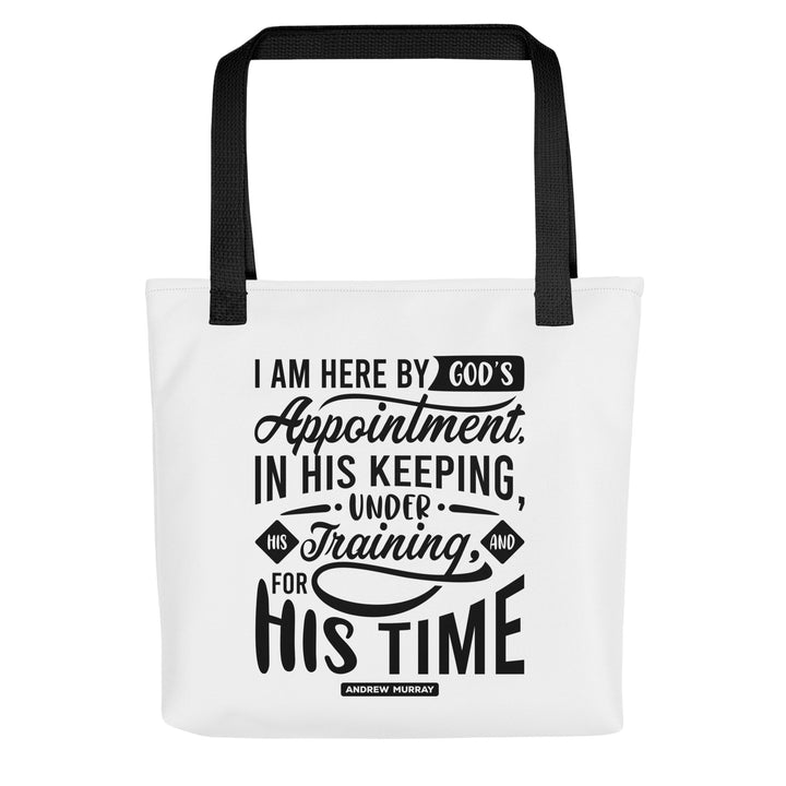 Christian Tote Bag His Time White Tote Bags Default Title  