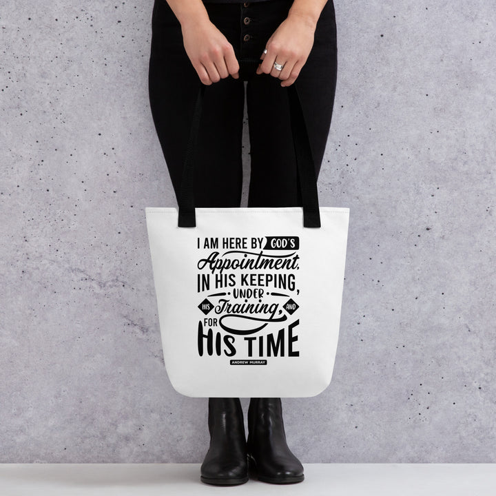 Christian Tote Bag His Time White Tote Bags   