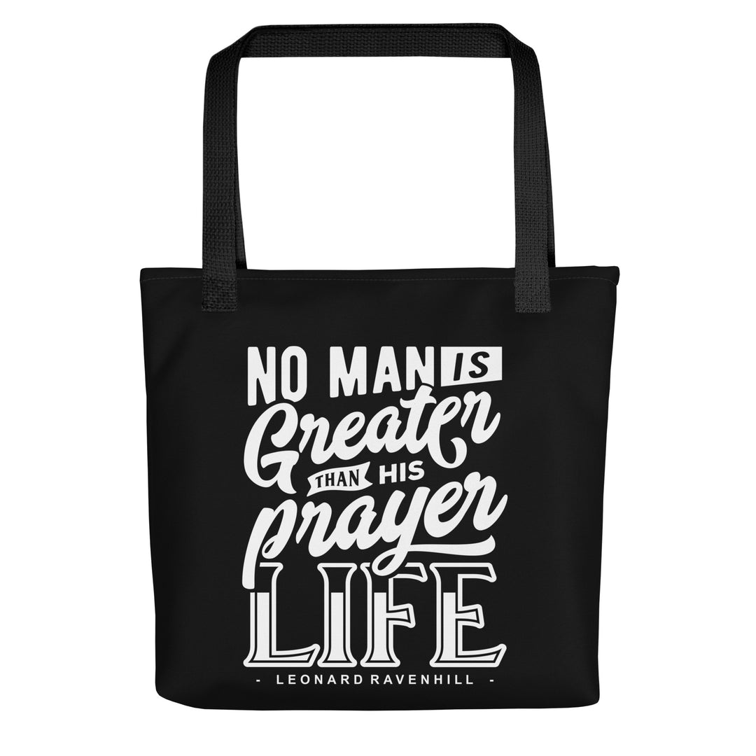 Christian Tote Bag Prayer Life Black Tote Bags Default Title  