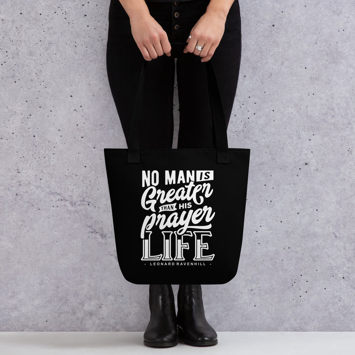 Christian Tote Bag Prayer Life Black Tote Bags   