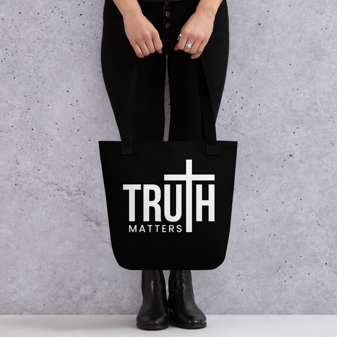 Christian Tote Bag Truth Matters Black Tote Bags   