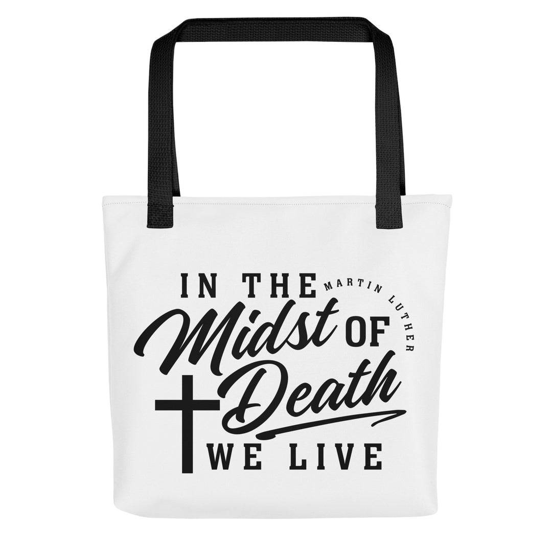 Christian Tote Bag Midst of Death White Tote Bags Default Title  