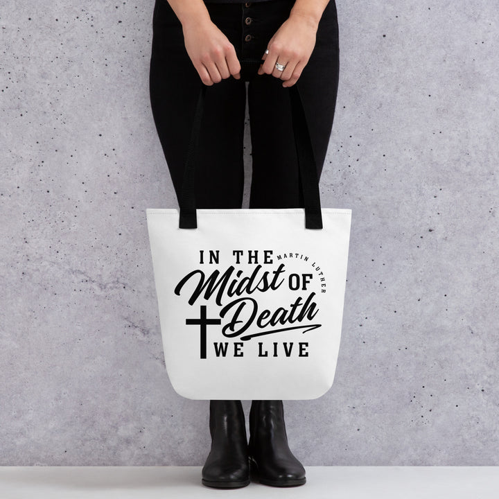 Christian Tote Bag Midst of Death White Tote Bags   