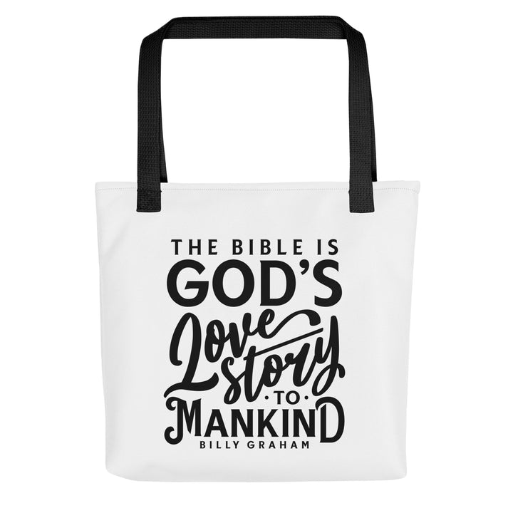 Christian Tote Bag God's Love Story White Tote Bags Default Title  