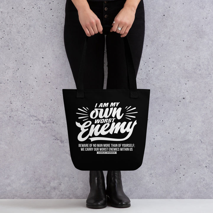 Christian Tote Bag Worst Enemy Black Tote Bags   