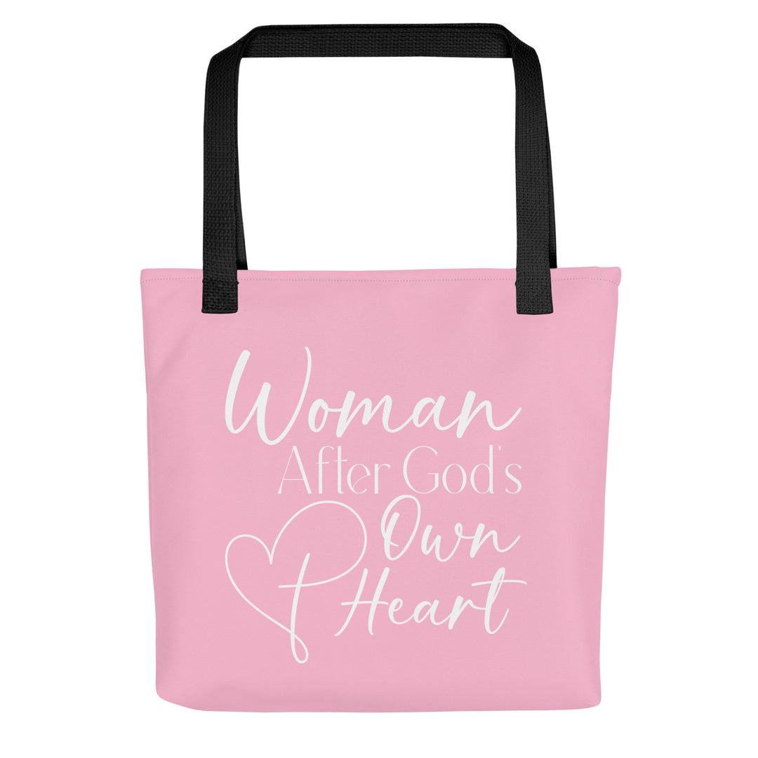 Christian Tote Bag Woman After God's Heart Pink Tote Bags Default Title  