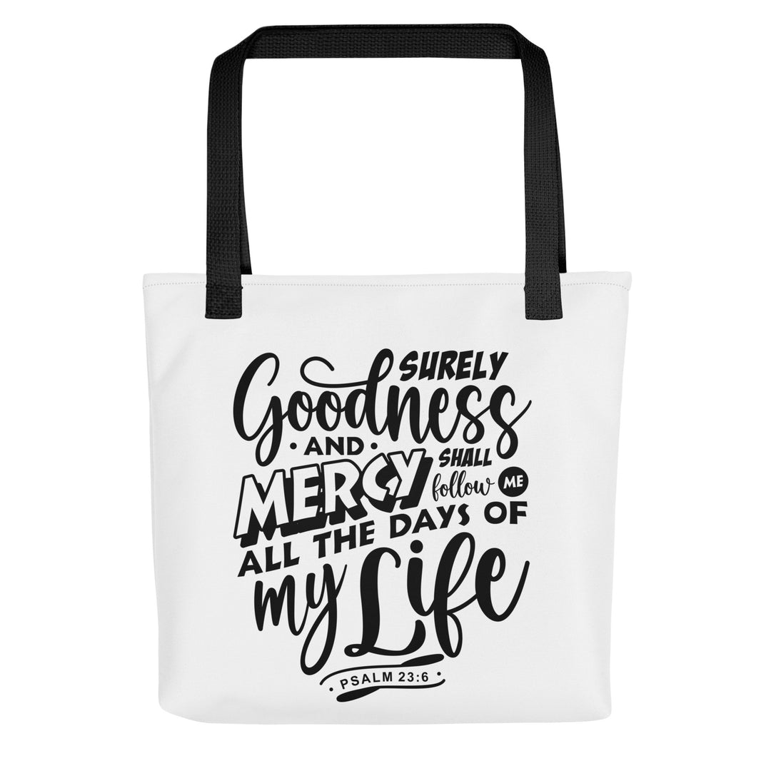 Christian Tote Bag Goodness and Mercy White Tote Bags Default Title  