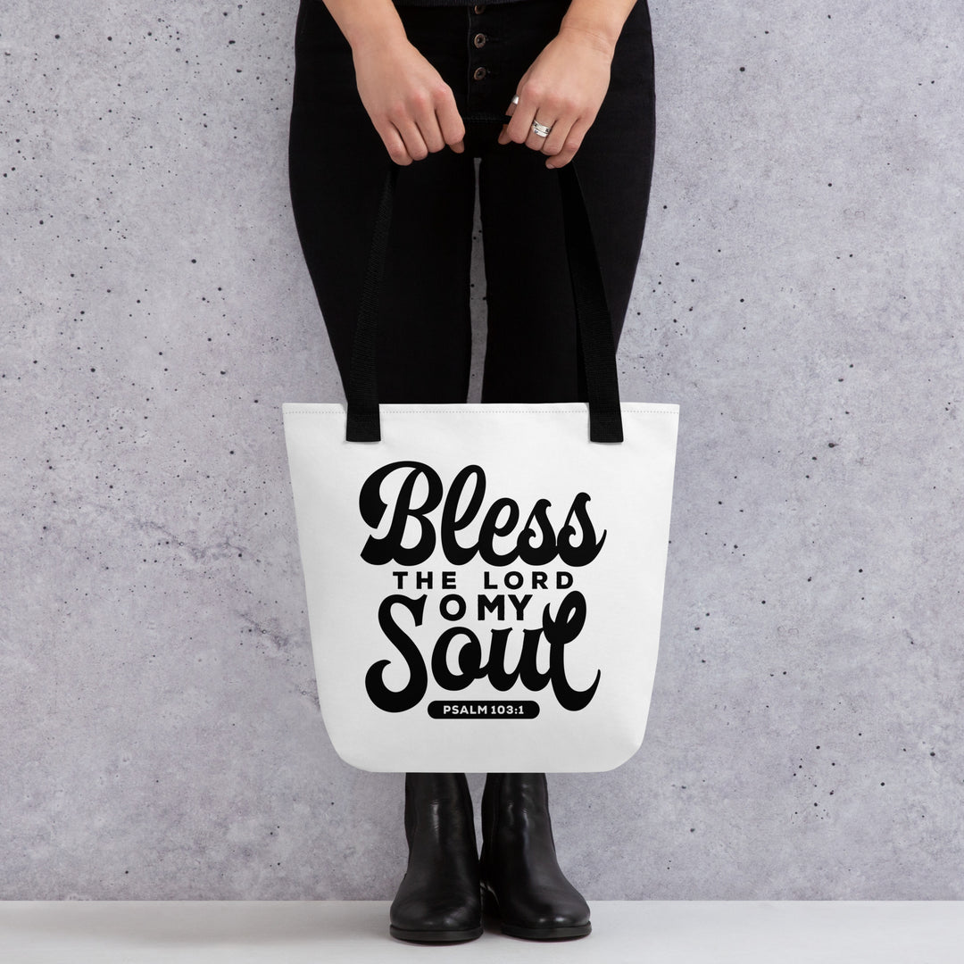 Christian Tote Bag Bless The Lord White Tote Bags   