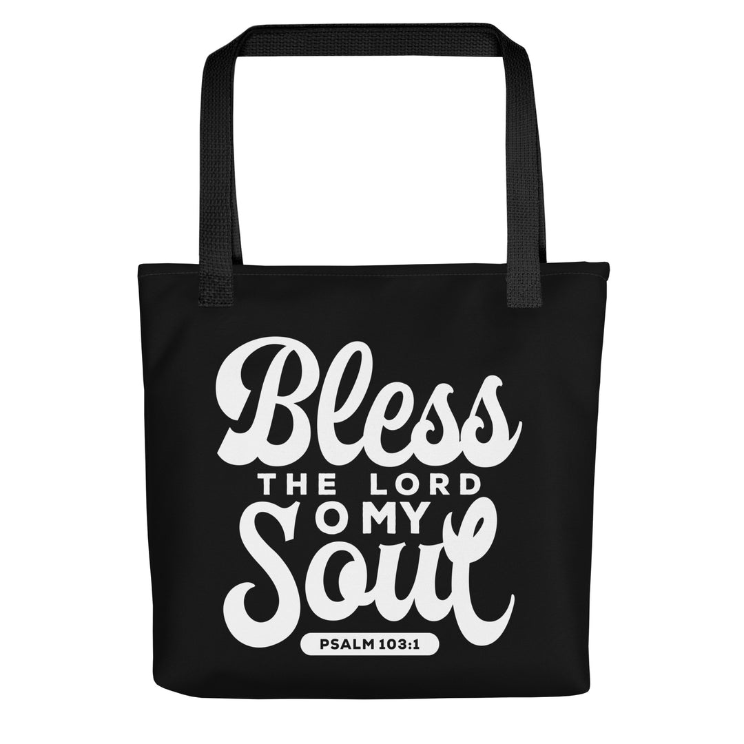 Christian Tote Bag Bless The Lord Black Tote Bags Default Title  