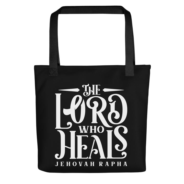 Christian Tote Bag The Lord Who Heals Black Tote Bags Default Title  