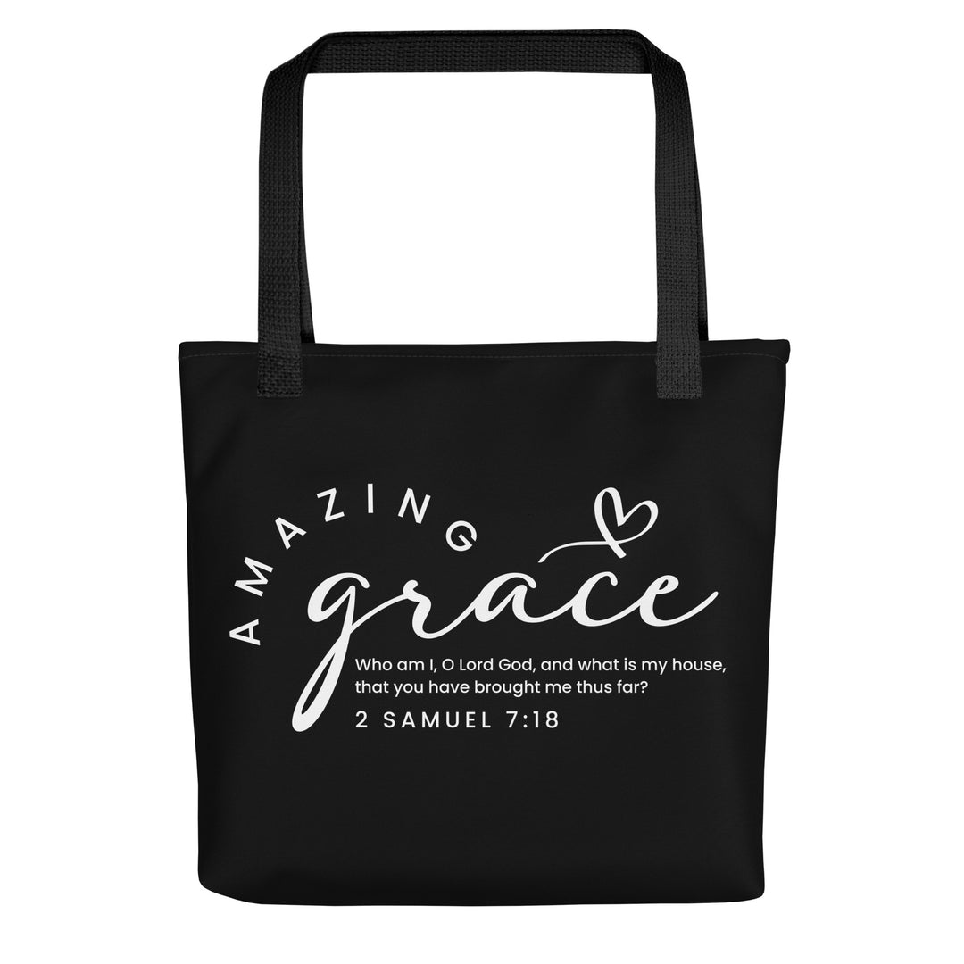 Christian Tote Bag Amazing Grace Black Tote Bags Default Title  