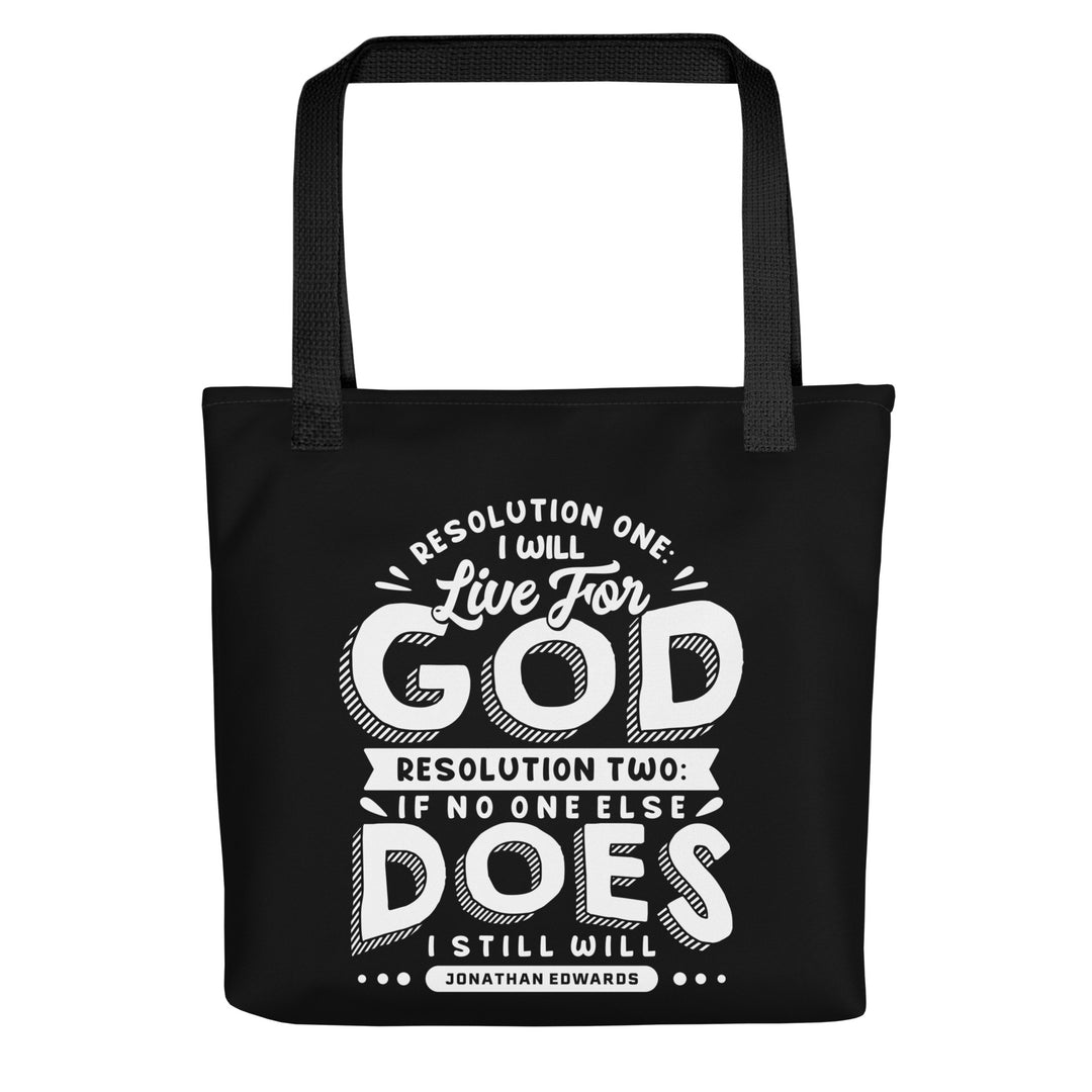 Christian Tote Bag Live For God Black Tote Bags Default Title  