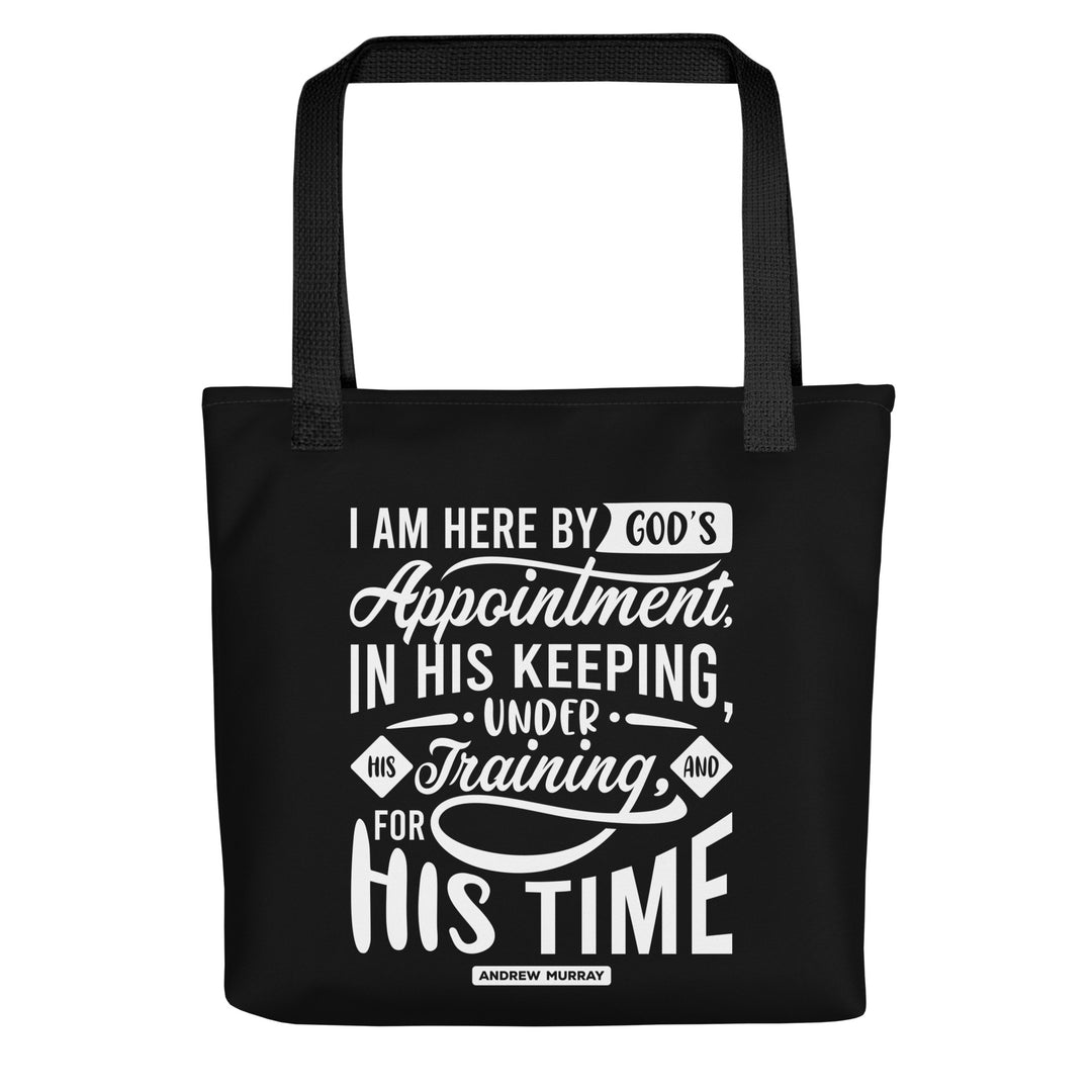 Christian Tote Bag His Time Black Tote Bags Default Title  