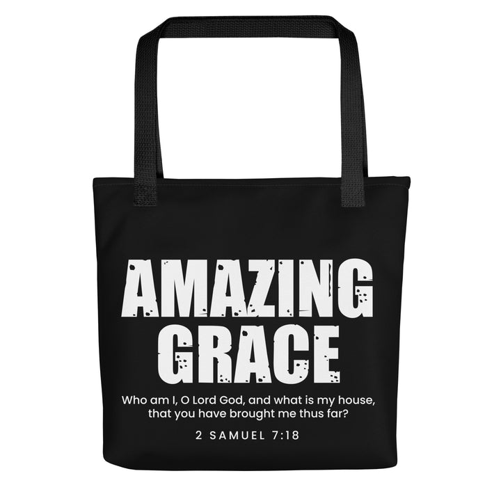 Christian Tote Bag Amazing Grace Black Tote Bags Default Title  