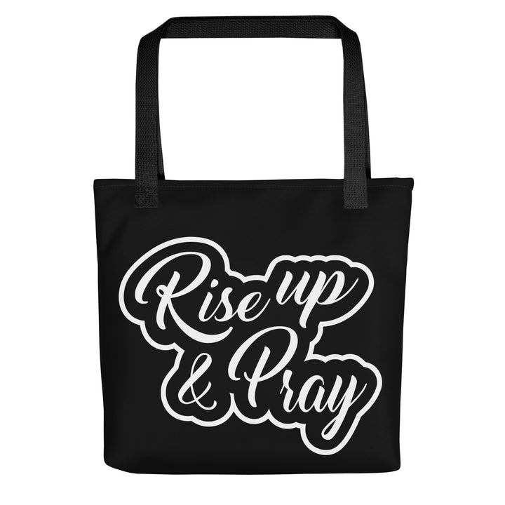 Christian Tote Bag Rise Up and Pray Black Tote Bags Default Title  