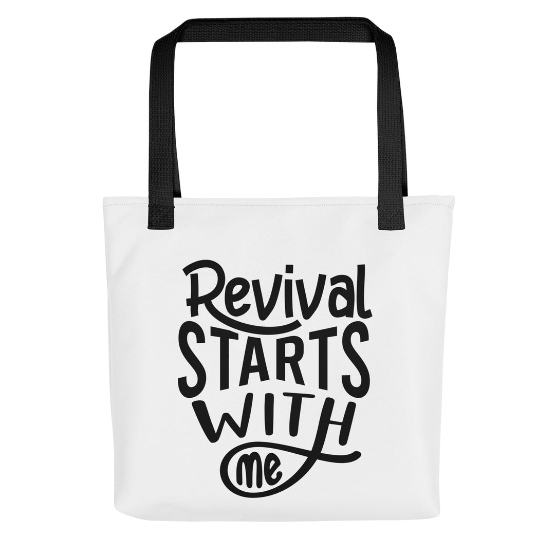 Christian Tote Bag Revival Starts With Me White Tote Bags Default Title  