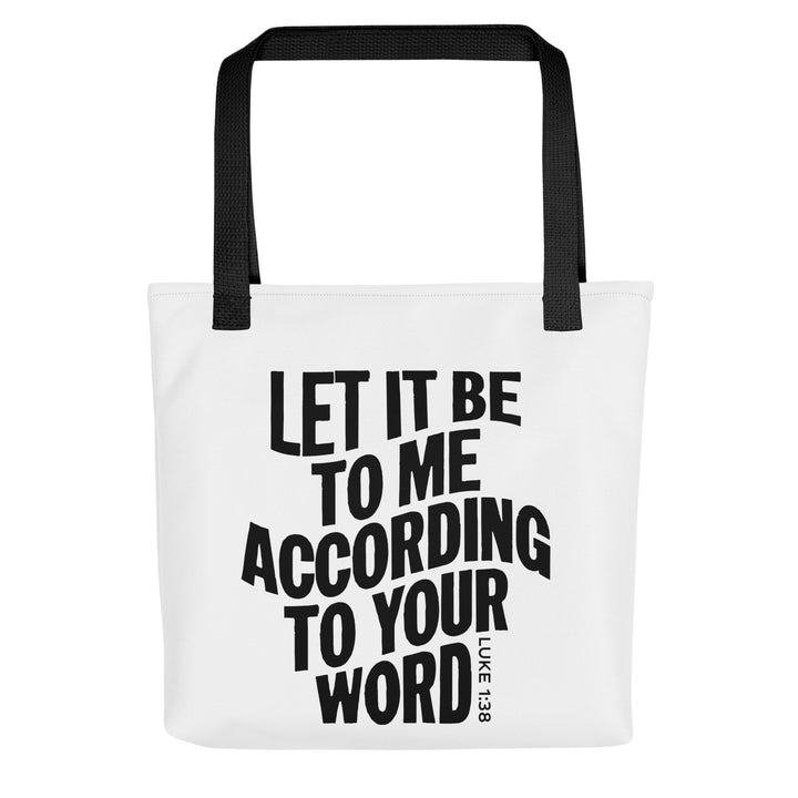 Christian Tote Bag According To Your Word White Tote Bags Default Title  