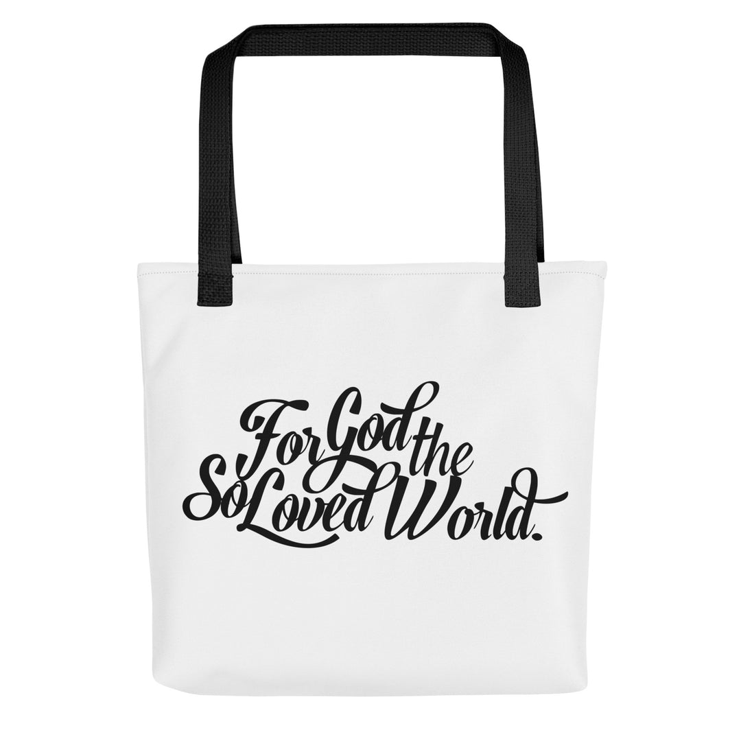 Christian Tote Bag God So Loved White Tote Bags Default Title  