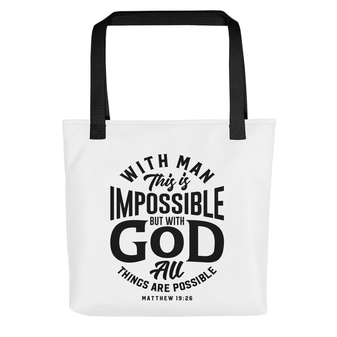 Christian Tote Bag All Things Possible White Tote Bags Default Title  