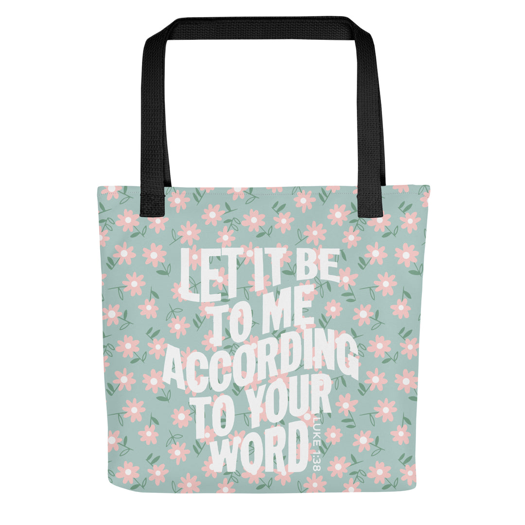 Christian Tote Bag According To Your Word Daisy Tote Bags Default Title  