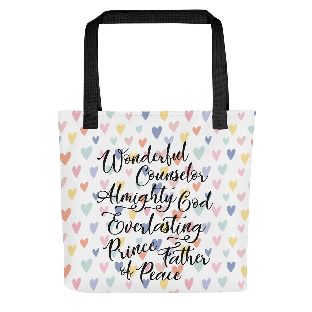 Christian Tote Bag Wonderful Counselor Hearts Tote Bags Default Title  