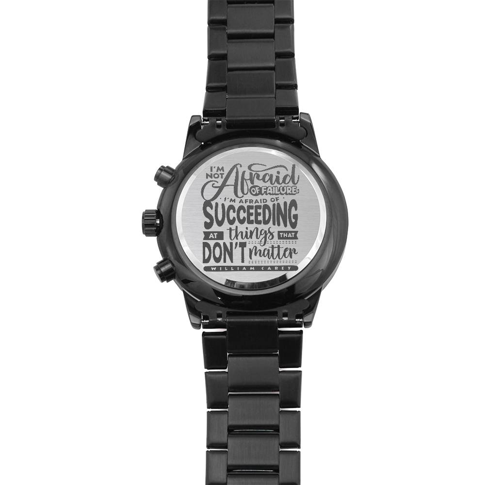 Christian Watch Things That Don't Matter Engraved Black Chronograph Chronograph Watches