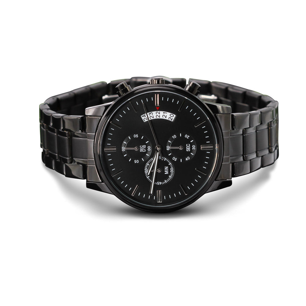 Christian Watch All Things Are Possible Black Chronograph Chronograph Watches