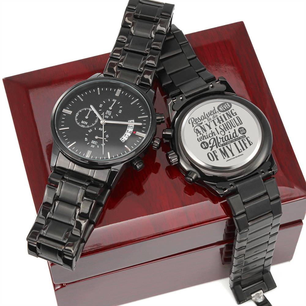 Christian Watch Last Hour Engraved Black Chronograph Chronograph Watches Luxury Box w/LED