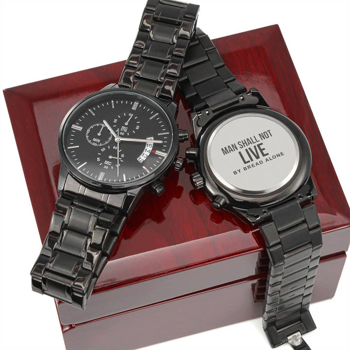 Christian Watch Bread Alone Engraved Black Chronograph Chronograph Watches Luxury Box w/LED