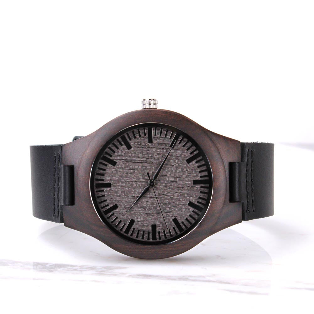 Christian Watch Aslan Cross Engraved Wooden Sandalwood Watches