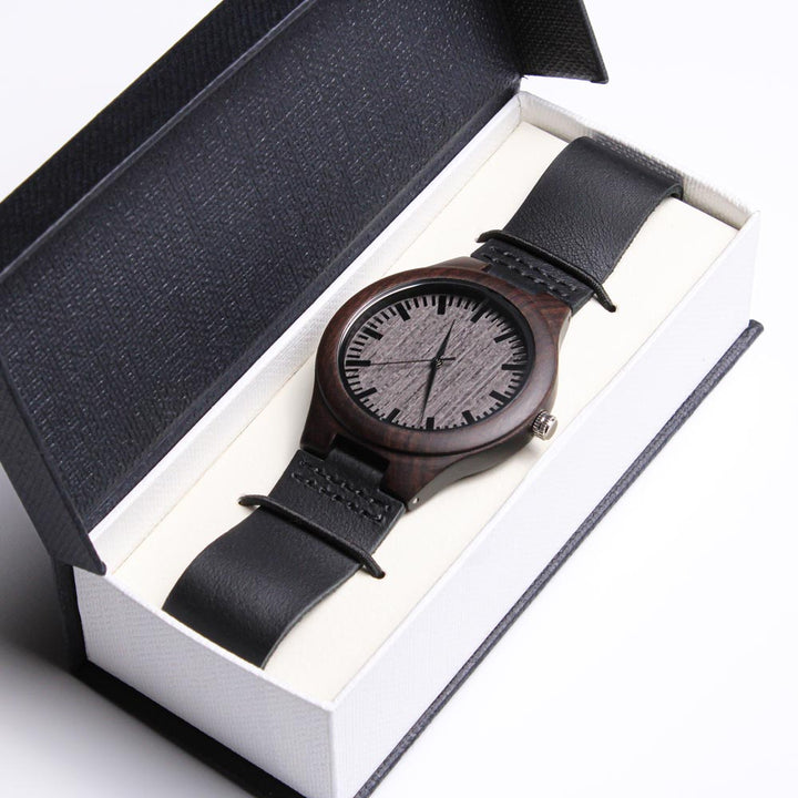 Christian Watch Grace and Peace Engraved Wooden Sandalwood Watches