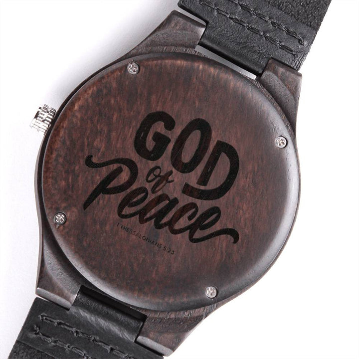 Christian Watch God of Peace Engraved Wooden Sandalwood Watches