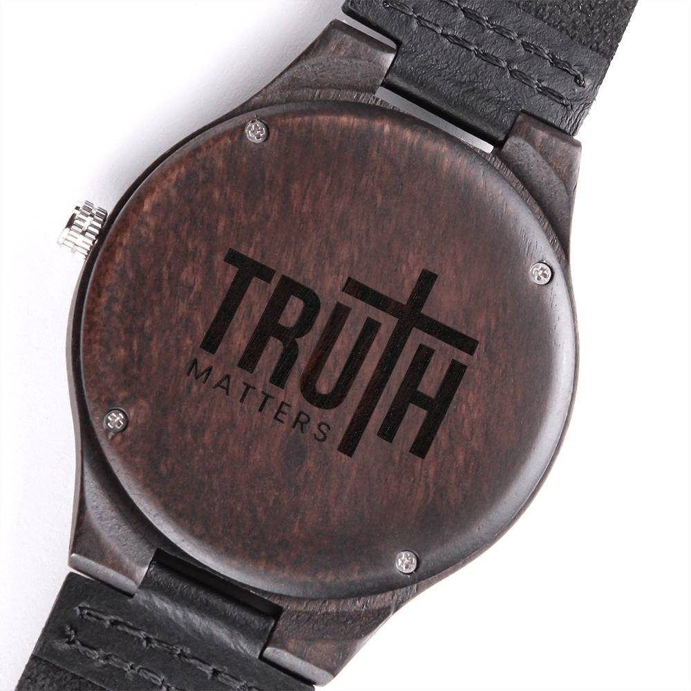 Christian Watch Truth Matters Engraved Wooden Sandalwood Watches