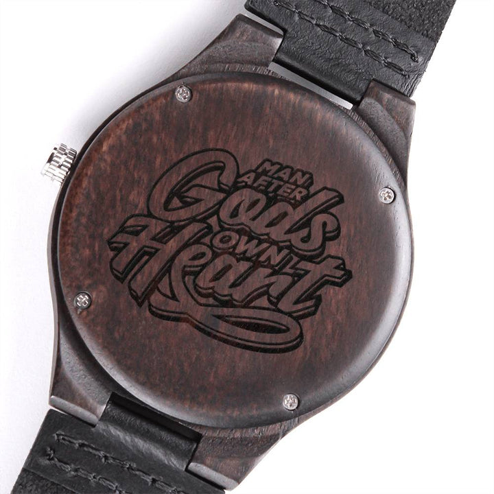 Christian Watch Man After God's Heart Engraved Wooden Sandalwood Watches