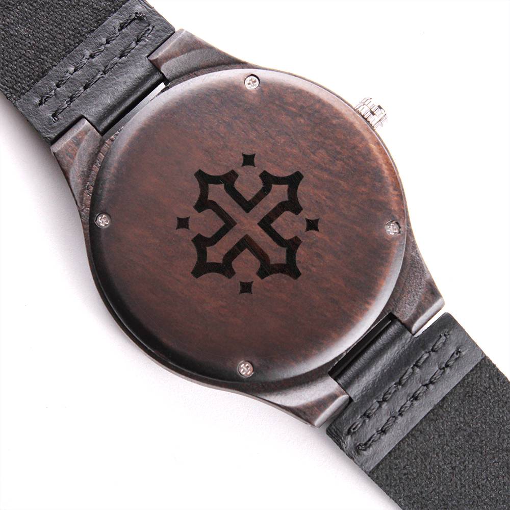 Christian Watch Acts 29 Cross Engraved Wooden Sandalwood Watches Standard Box