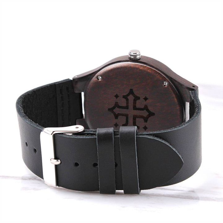 Christian Watch Acts 29 Cross Engraved Wooden Sandalwood Watches