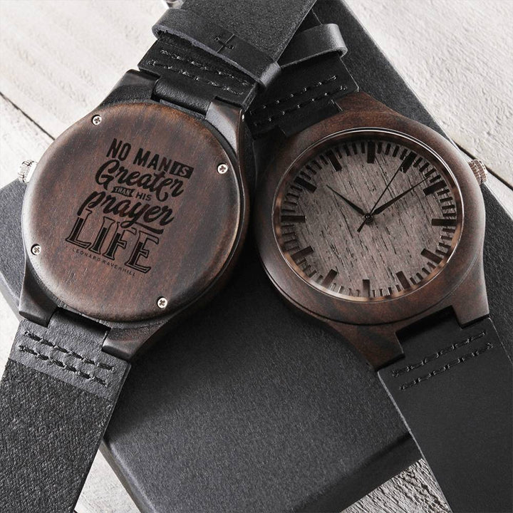 Christian Watch Prayer Life Engraved Wooden Sandalwood Watches