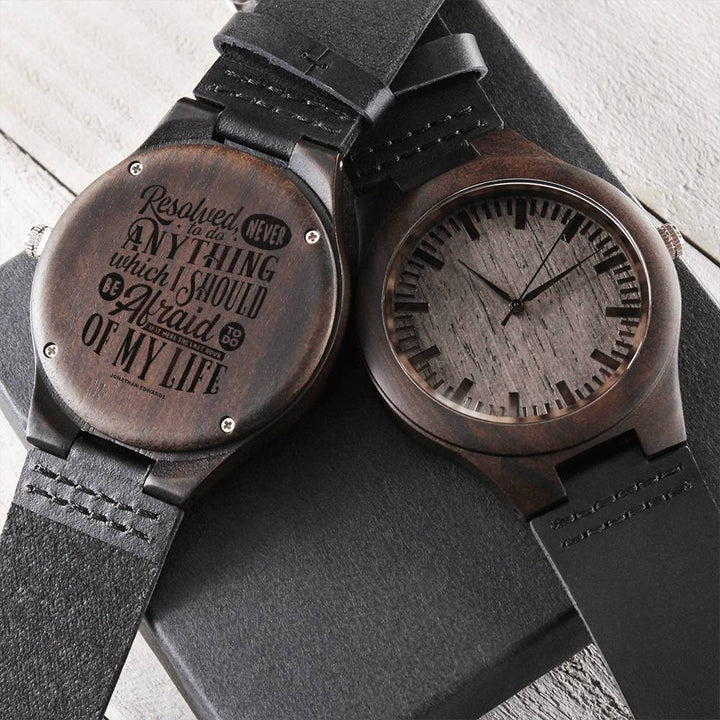 Christian Watch Last Hour Engraved Wooden Sandalwood Watches